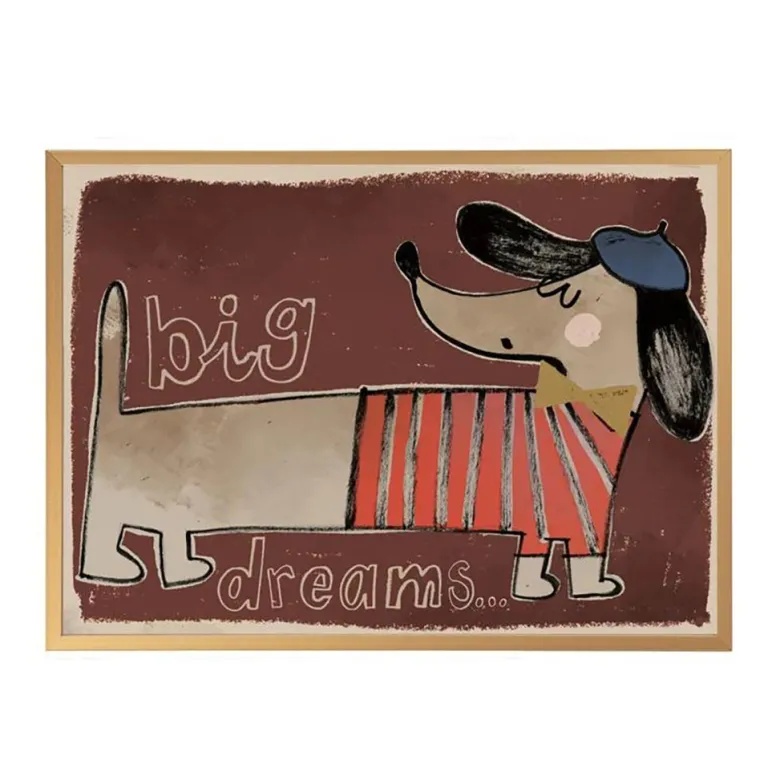 Studio Loco Children's Poster, Teckel - A3