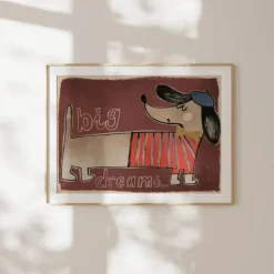 Studio Loco Children's Poster, Teckel - A3