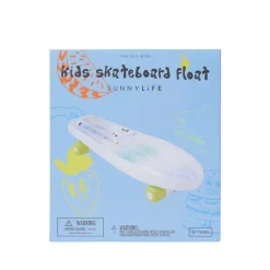 Sunnylife Inflatable Mattress, Skateboard - Blue/Lime - Ages 6 and Up