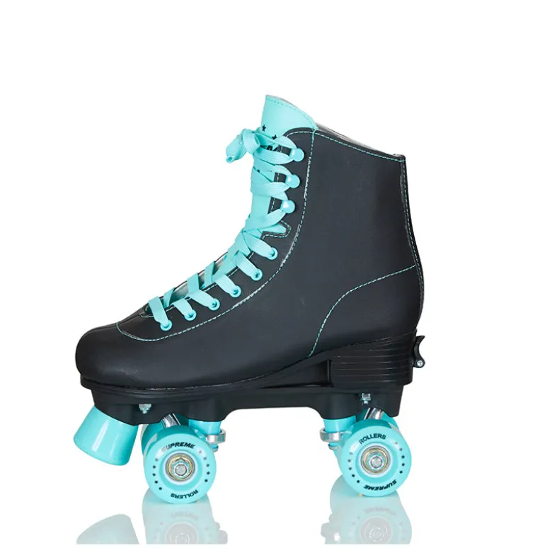 Supreme Rollers, Side-by-Side Roller Skates, Del Rey Black – Sizes 31–42