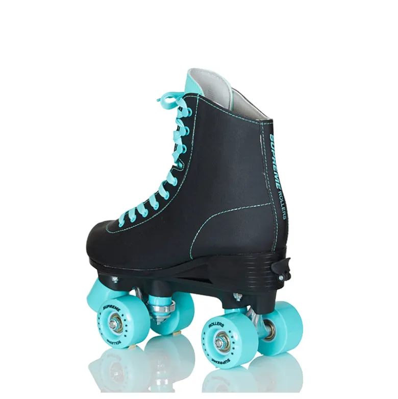 Supreme Rollers, Side-by-Side Roller Skates, Del Rey Black – Sizes 31–42