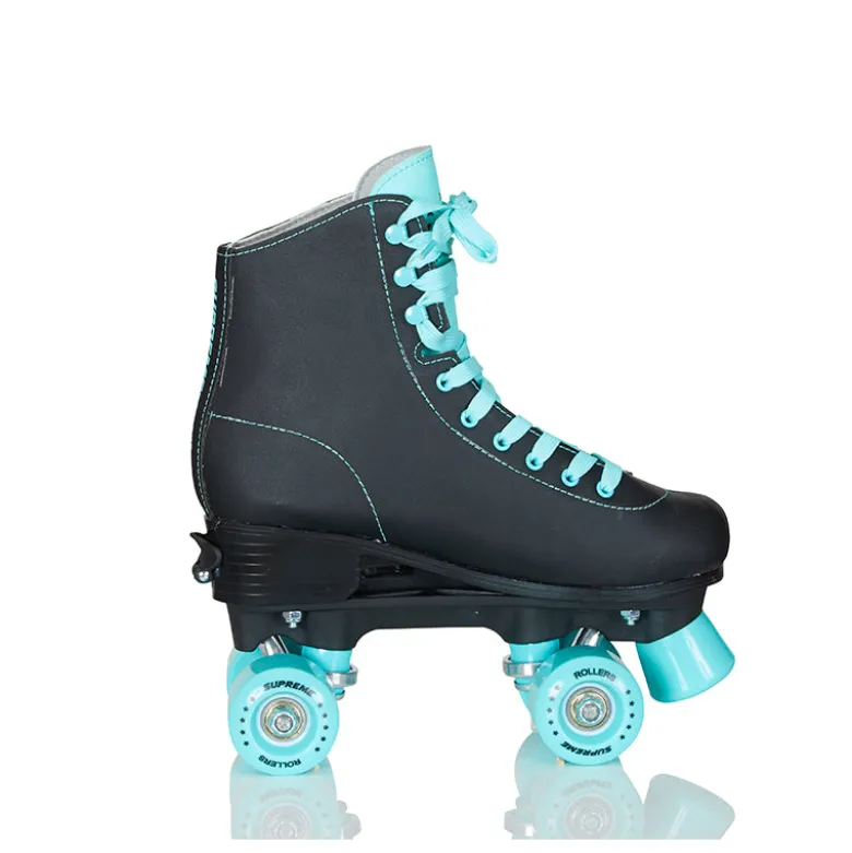 Supreme Rollers, Side-by-Side Roller Skates, Del Rey Black – Sizes 31–42