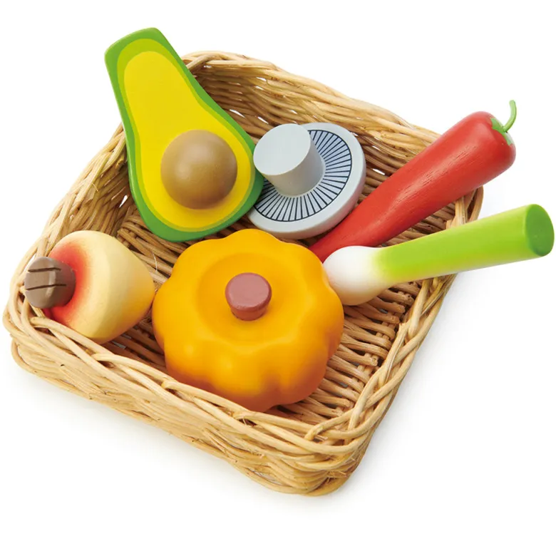 Tender Leaf, Play Food - Basket with Vegetables