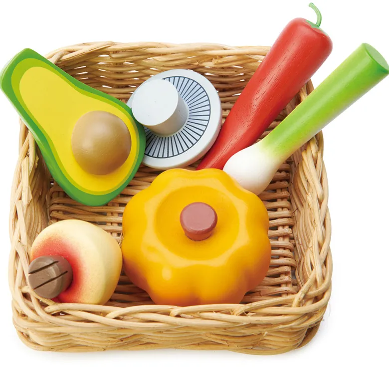 Tender Leaf, Play Food - Basket with Vegetables