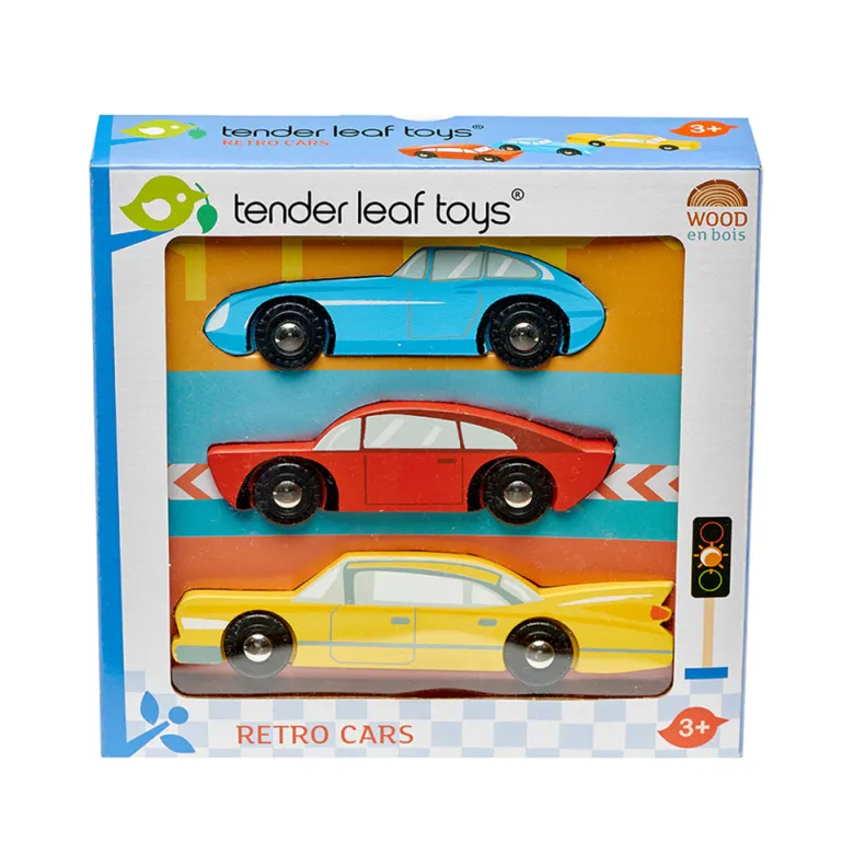 Tender Leaf, Set of 3 Retro Cars
