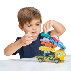 Tender Leaf Stable Cars, Car Transporter - From 18 Months