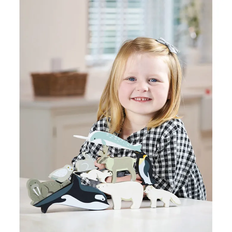 Tender Leaf, Wooden Animals in Box - 10 Arctic Animals