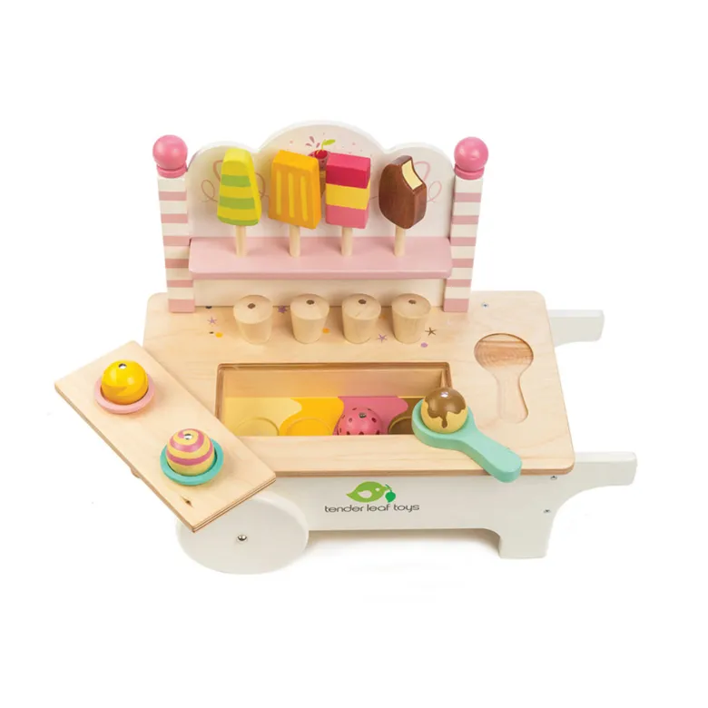 Tender Leaf, Wooden Play Food - Ice Cream Cart