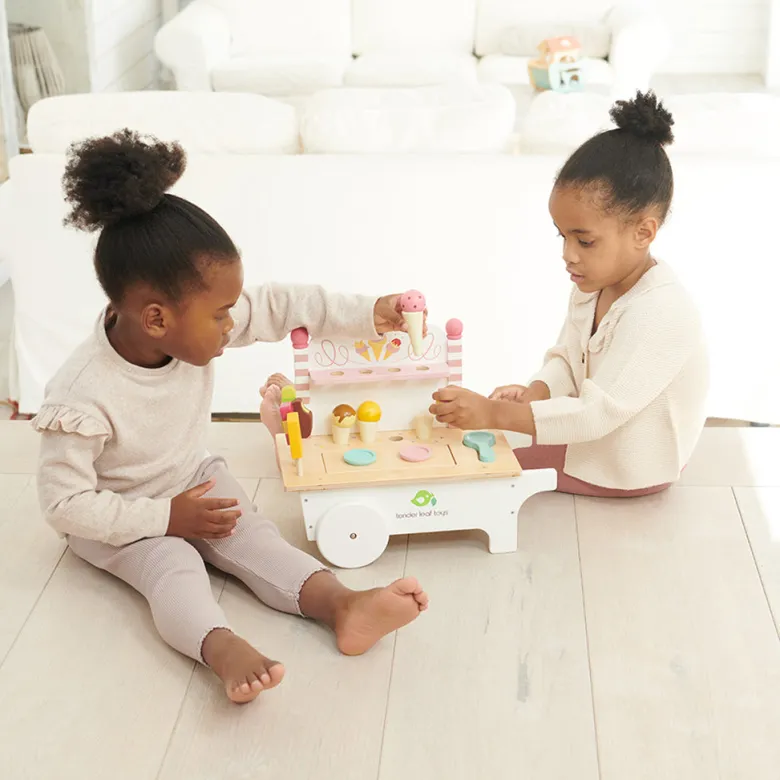 Tender Leaf, Wooden Play Food - Ice Cream Cart