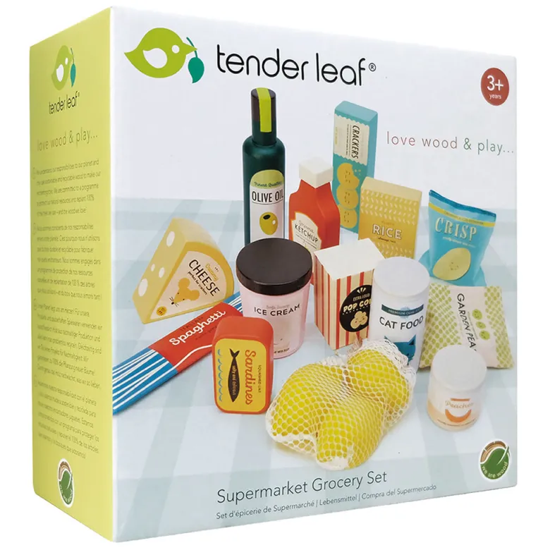 Tender Leaf, Wooden Play Food - Groceries