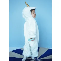 The Good Fairy Animal Costume, White Unicorn Jumpsuit - Ages 3-5