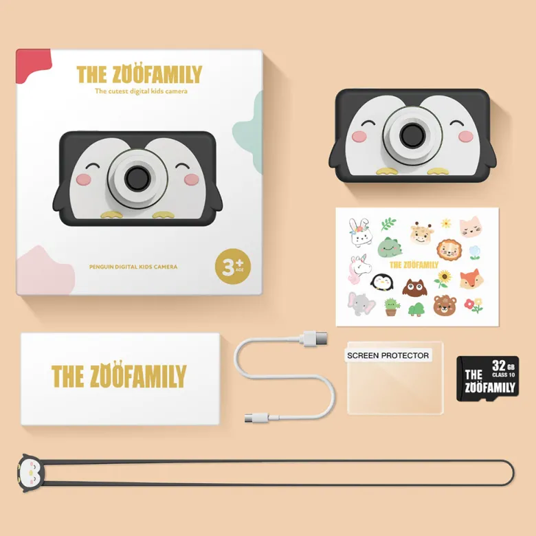 The ZooFamily, Zoo Friends Kids' Camera, Ages 3-7 - Penguin