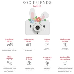 The ZooFamily, Zoo Friends Kids Camera, Ages 3-7 - Bunny