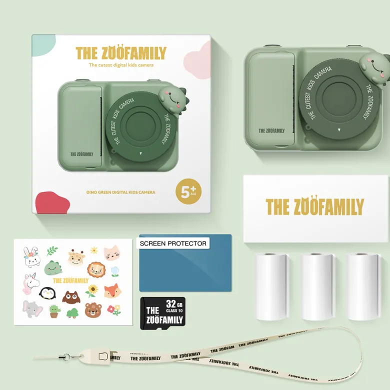The ZooFamily, Zoo Print, 3-in-1 Camera with Print Function, Ages 5-11 - Dino