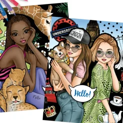 TopModel & Friends Coloring and Design Book