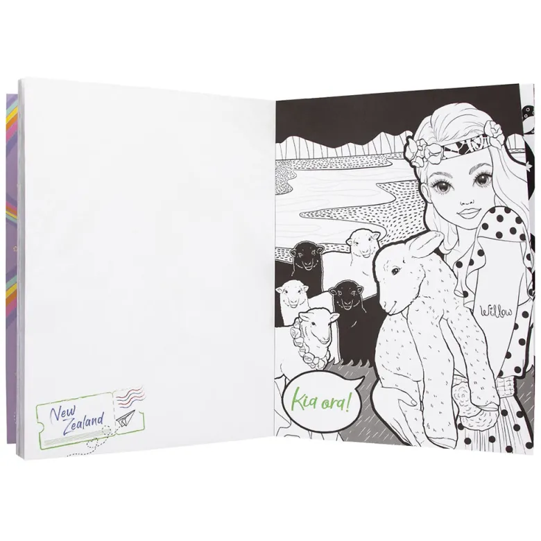 TopModel & Friends Coloring and Design Book