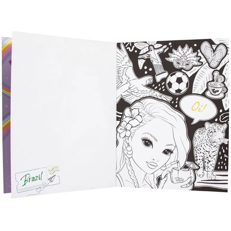 TopModel & Friends Coloring and Design Book