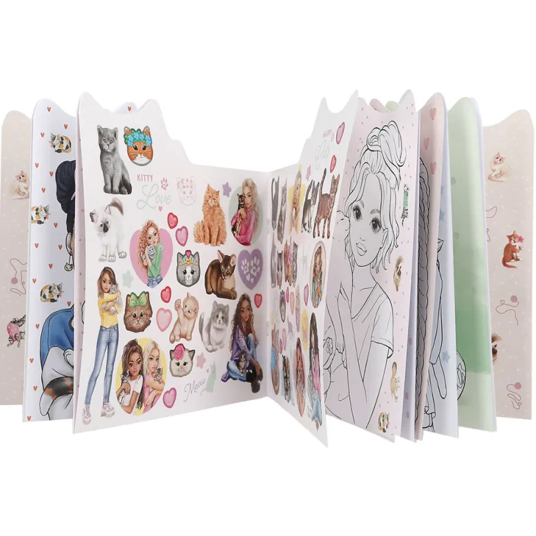 TopModel Coloring Book, Cats - Kitty
