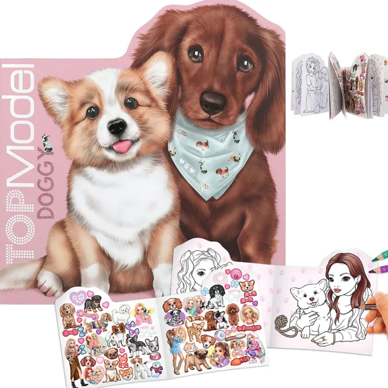 TopModel Coloring Book, Dogs - Doggy