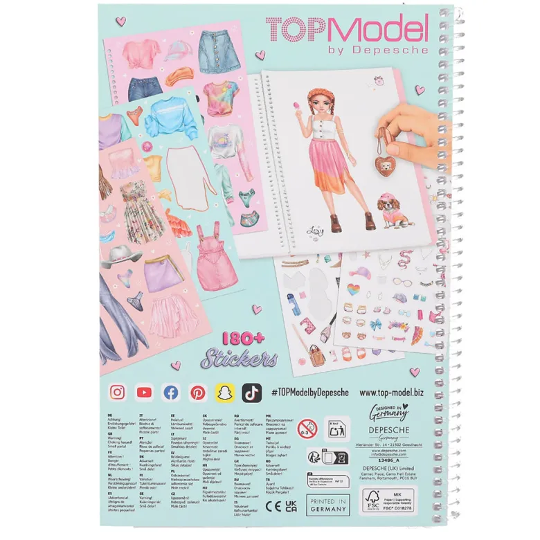 TopModel Dress Me Up Sticker Book, Large Sticker Book