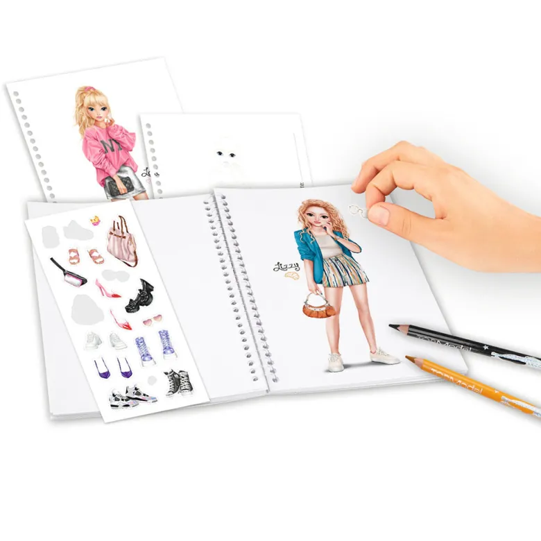 TopModel Pocket Coloring Book, Jill & Cookie