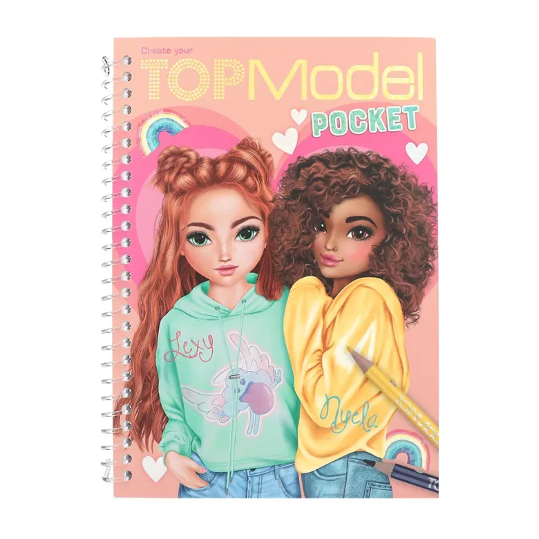 TopModel Pocket Coloring Book, Nyela & Lexy