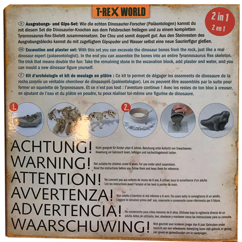 T-Rex Casting Kit: Mold, Excavate, Discover & Assemble a Dinosaur Skeleton
