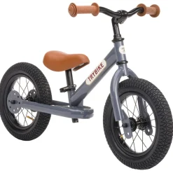 Trybike Balance Bike, Vintage Anthracite Grey with Retro Look