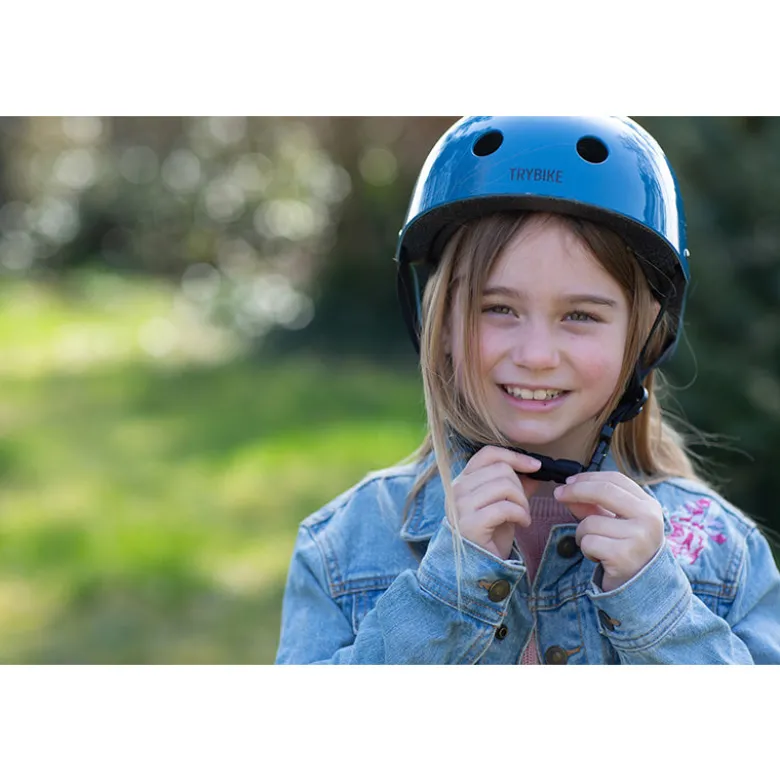 Trybike Retro Bicycle Helmet, Petrol Blue