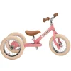 Trybike Three-Wheel Balance Bike, Vintage Pink with Retro Styling