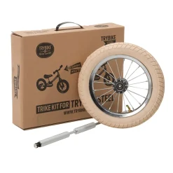 Trybike Tricycle Balance Bike, Vintage Blue with Retro Look