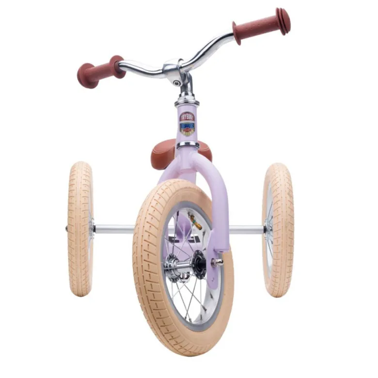 Trybike Tricycle Balance Bike, Vintage Purple with Retro Look
