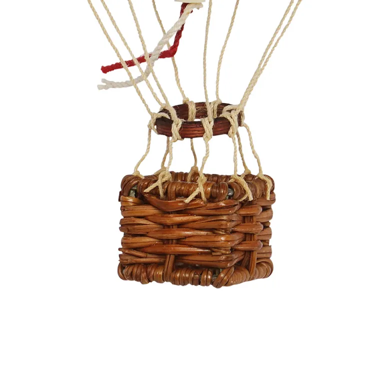 Velvet Blue Hot Air Balloon - H: 13 x D: 8.5 cm