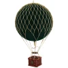 Velvet Green Hot Air Balloon - H: 30 x D: 18 cm