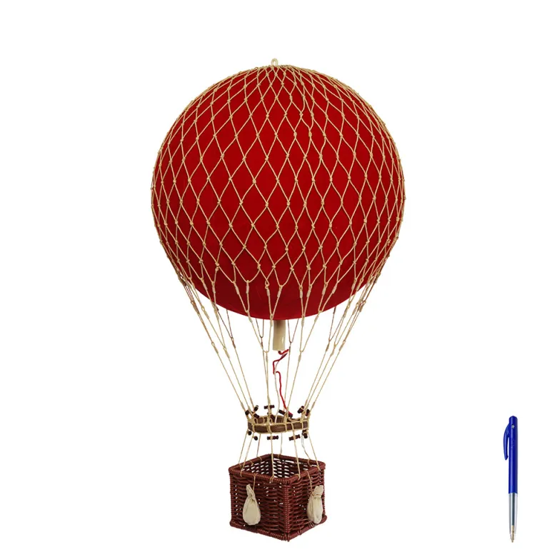 Velvet Red Balloon - H: 56 x D: 32 cm
