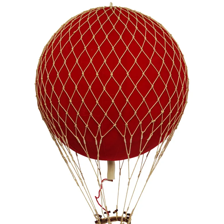 Velvet Red Balloon - H: 56 x D: 32 cm
