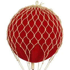 Velvet Red Hot Air Balloon - Dimensions: H: 13 x D: 8.5 cm