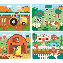 Vilac 4 Wooden Puzzles – Life on the Farm