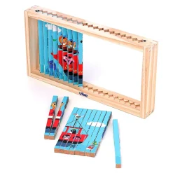 Vilac Agamograph Puzzle with 20 Pieces, 4-Dimensional Design - Transport