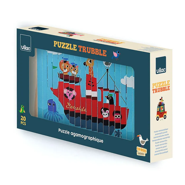 Vilac Agamograph Puzzle with 20 Pieces, 4-Dimensional Design - Transport