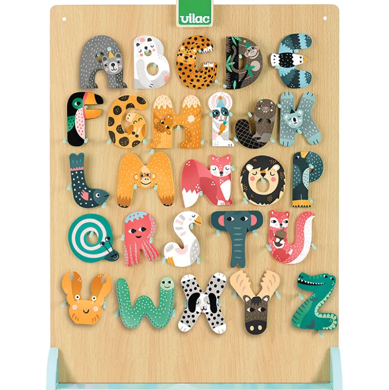 Vilac Animal Alphabet Letters, Design by Michelle Carlslund – A–Z