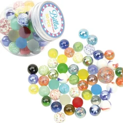 Vilac Glass Marbles in Jar, Assorted.