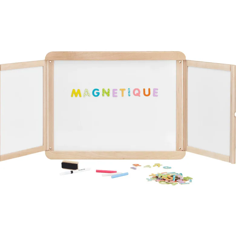 Vilac Jeujura, 3-Piece Magnetic Chalkboard Set with Chalk