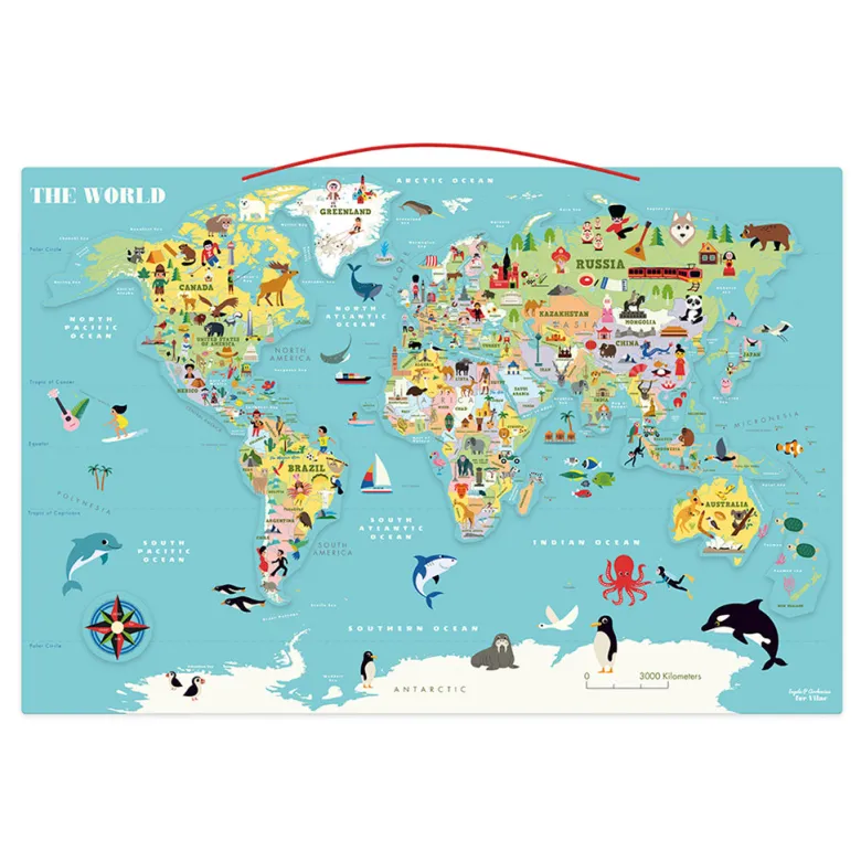 Vilac Magnetic World Map - English Edition by Ingela P. Arrhenius