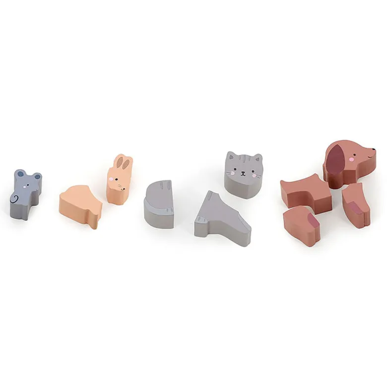Vilac Puzzle with 10 Pieces - Four Animals