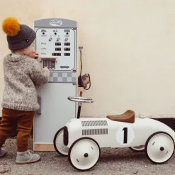 Vilac Ride-On Car in Metal, Off-White