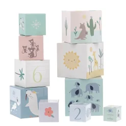 Vilac Stacking Blocks, Animals of the World