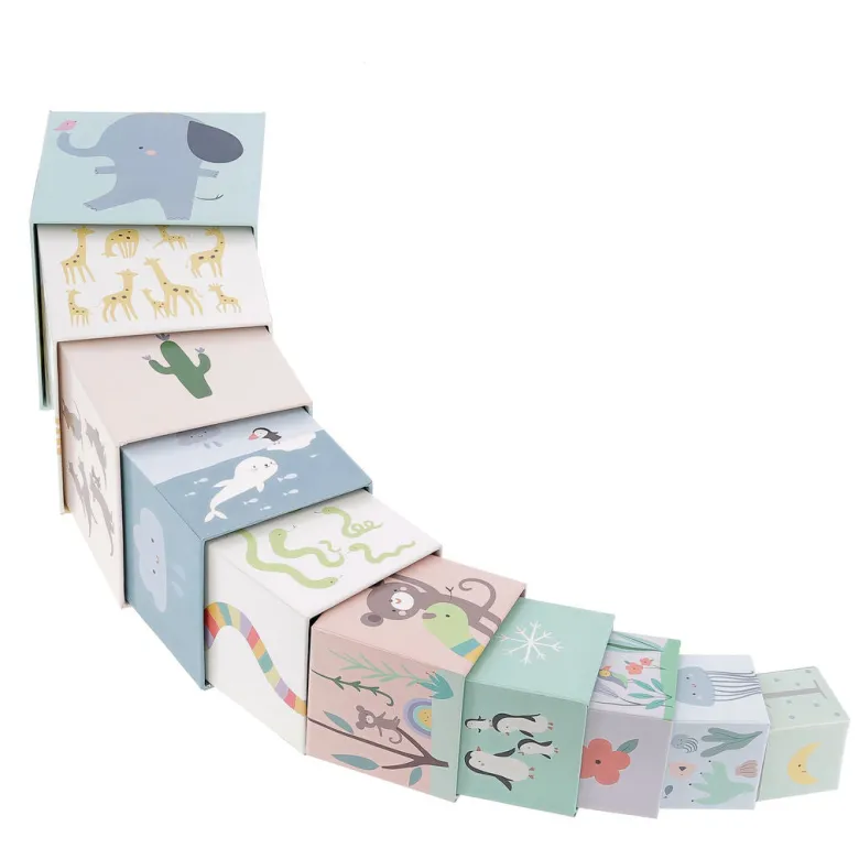 Vilac Stacking Blocks, Animals of the World