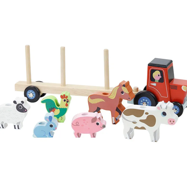 Vilac Tractor with Stackable Animals