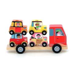 Vilac Truck with Trailer and Stacking Cars
